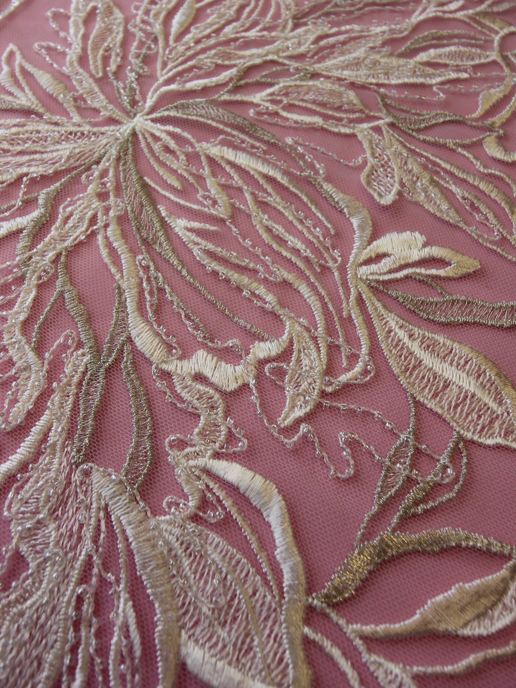 Dentelle Brodée Ivoire - Marie Jacques