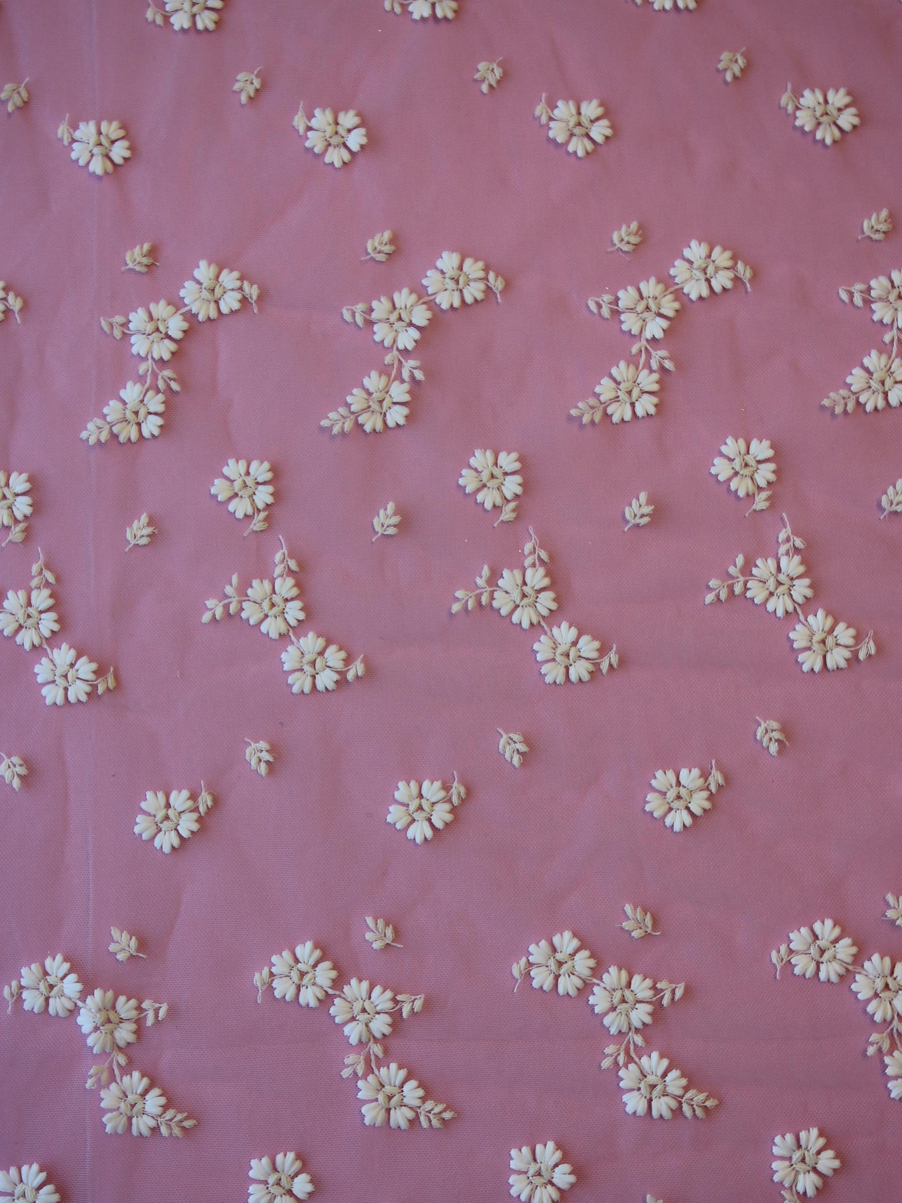 Dentelle Broderie Florale Ivoire - Morag