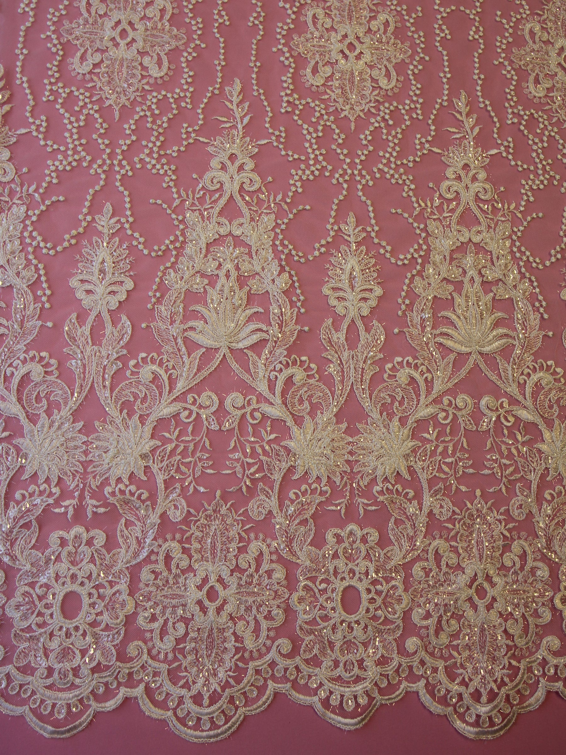 Dentelle Brodée Paillettes Ivoire - Fifi