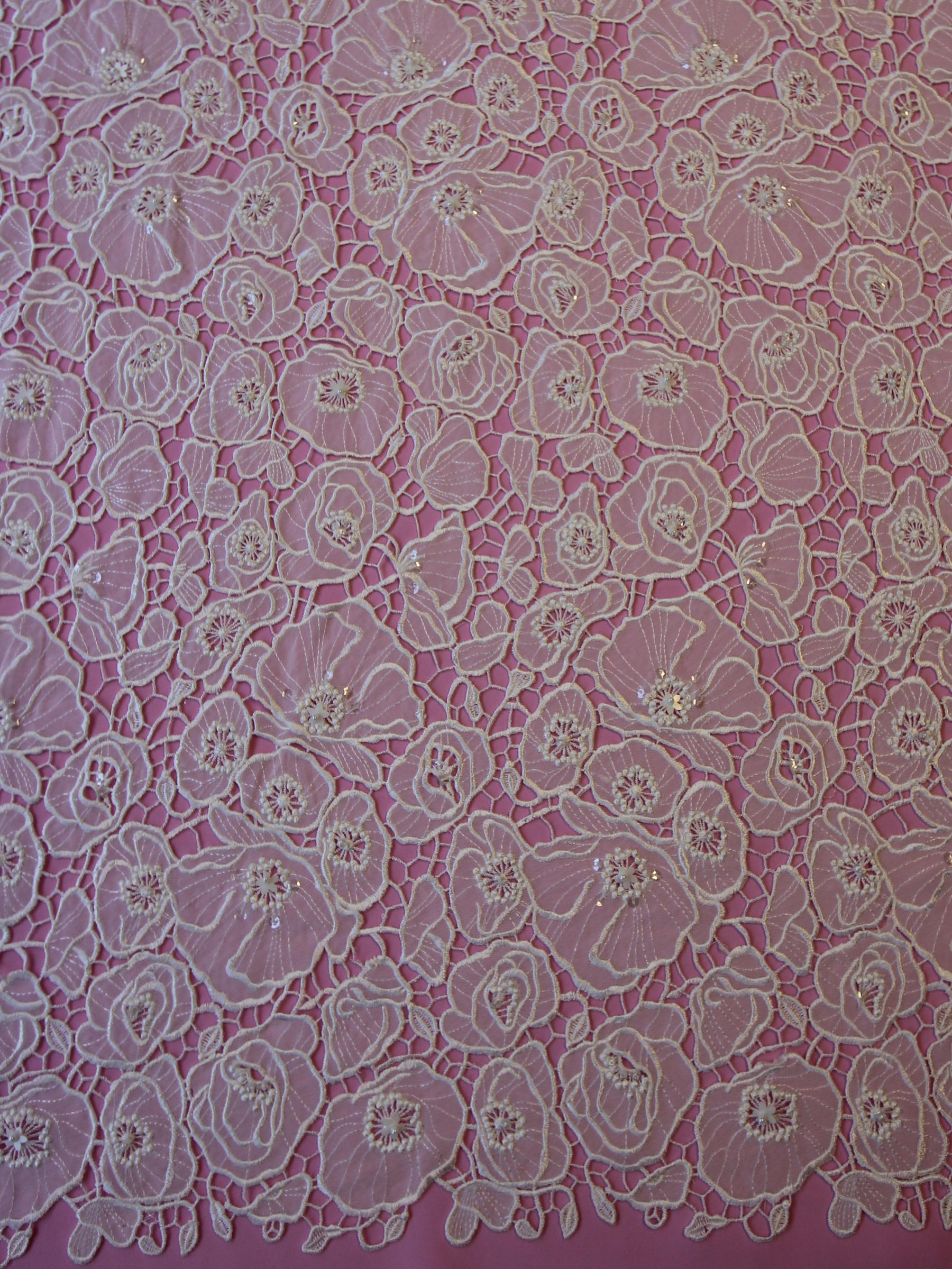 Dentelle Brodée Ivoire - Elsa