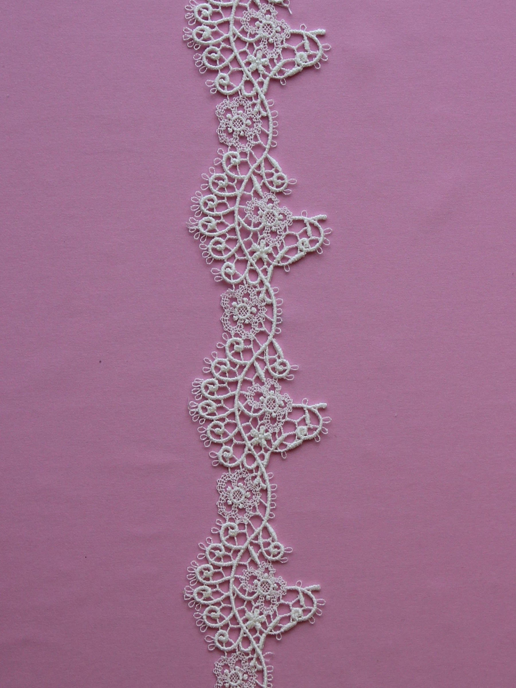 Bordure en dentelle ivoire guipure - Faith