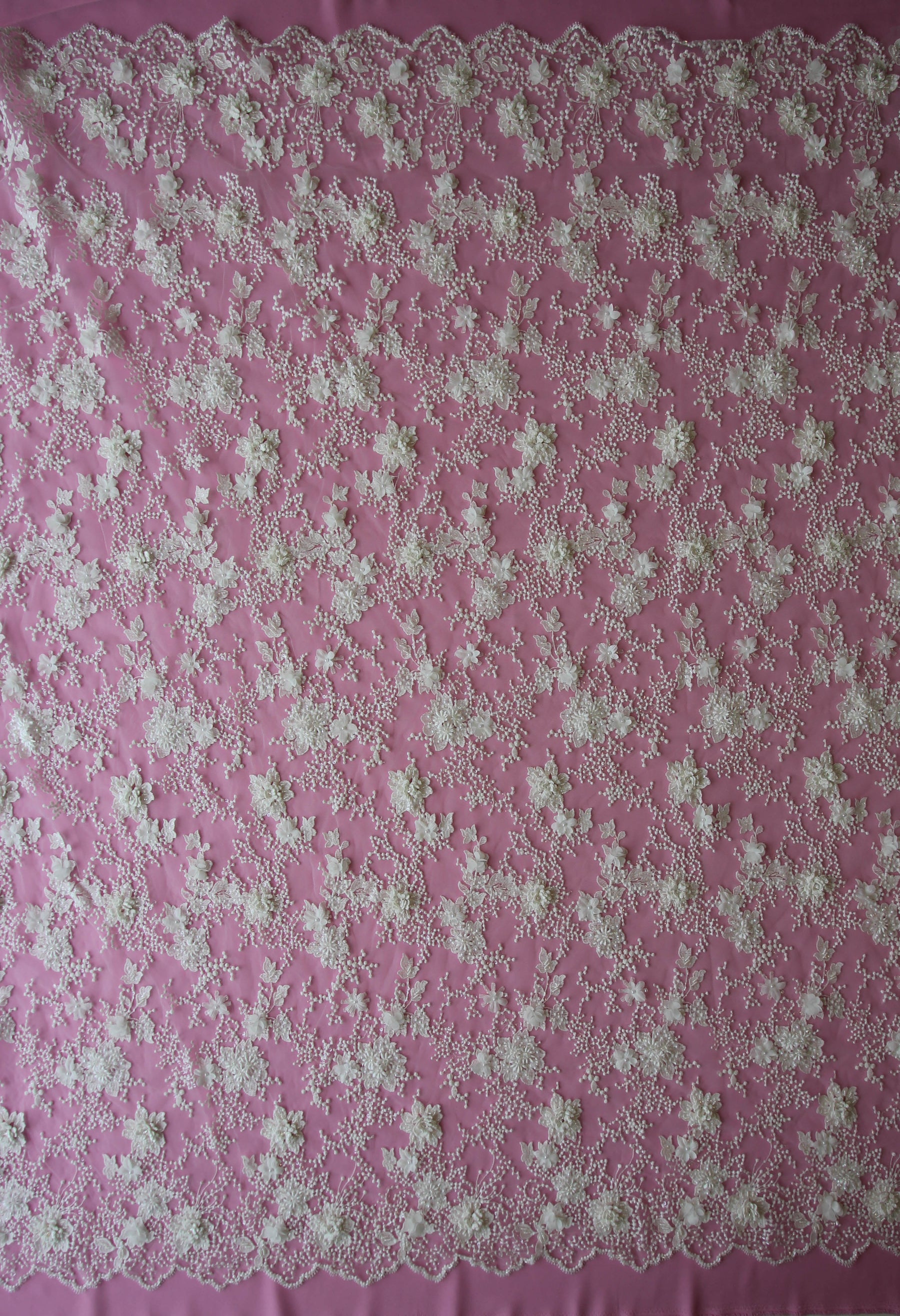 Dentelle Perlée Ivoire - Camille