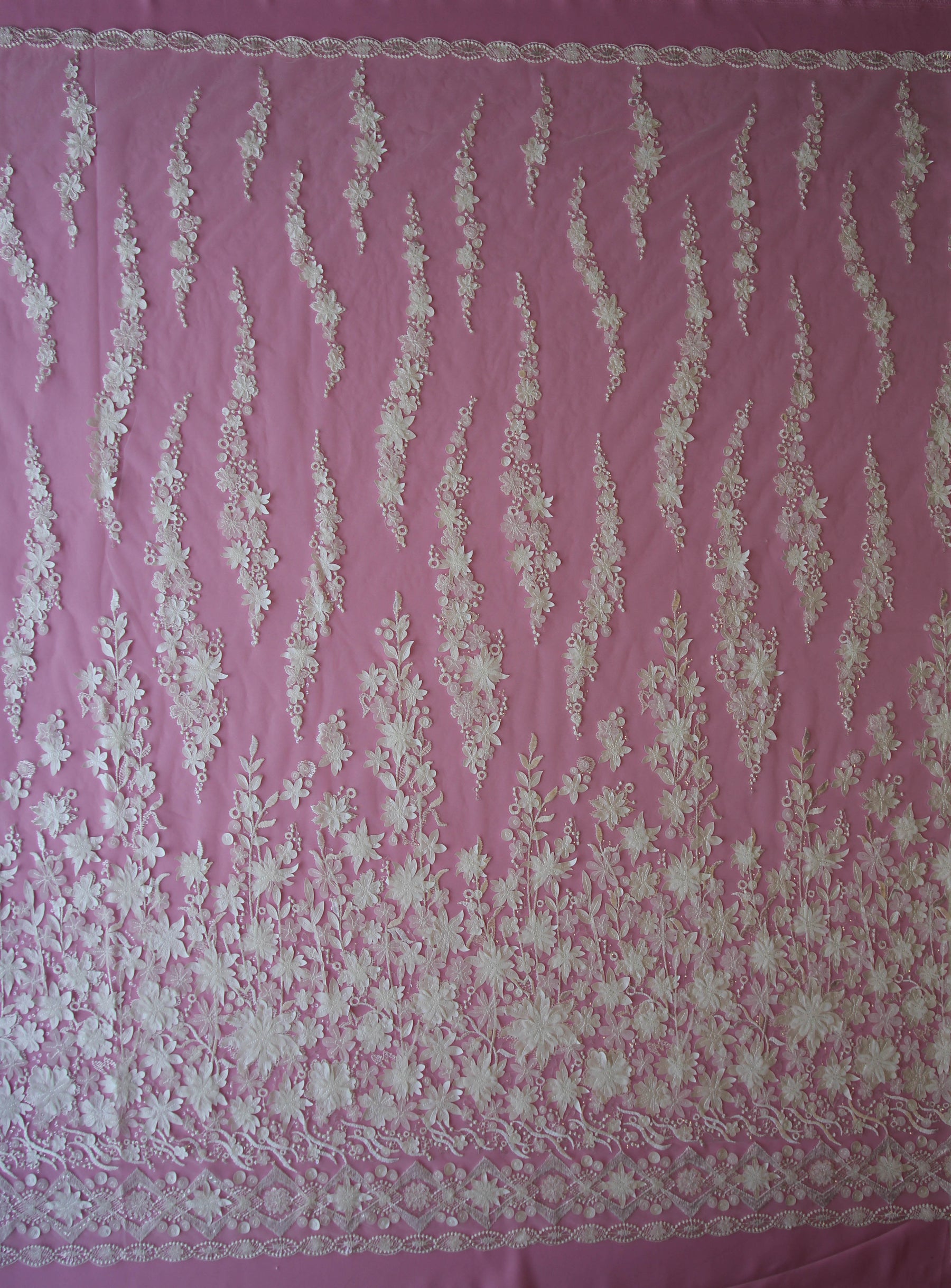 Dentelle Florale Ivoire – Bertrand