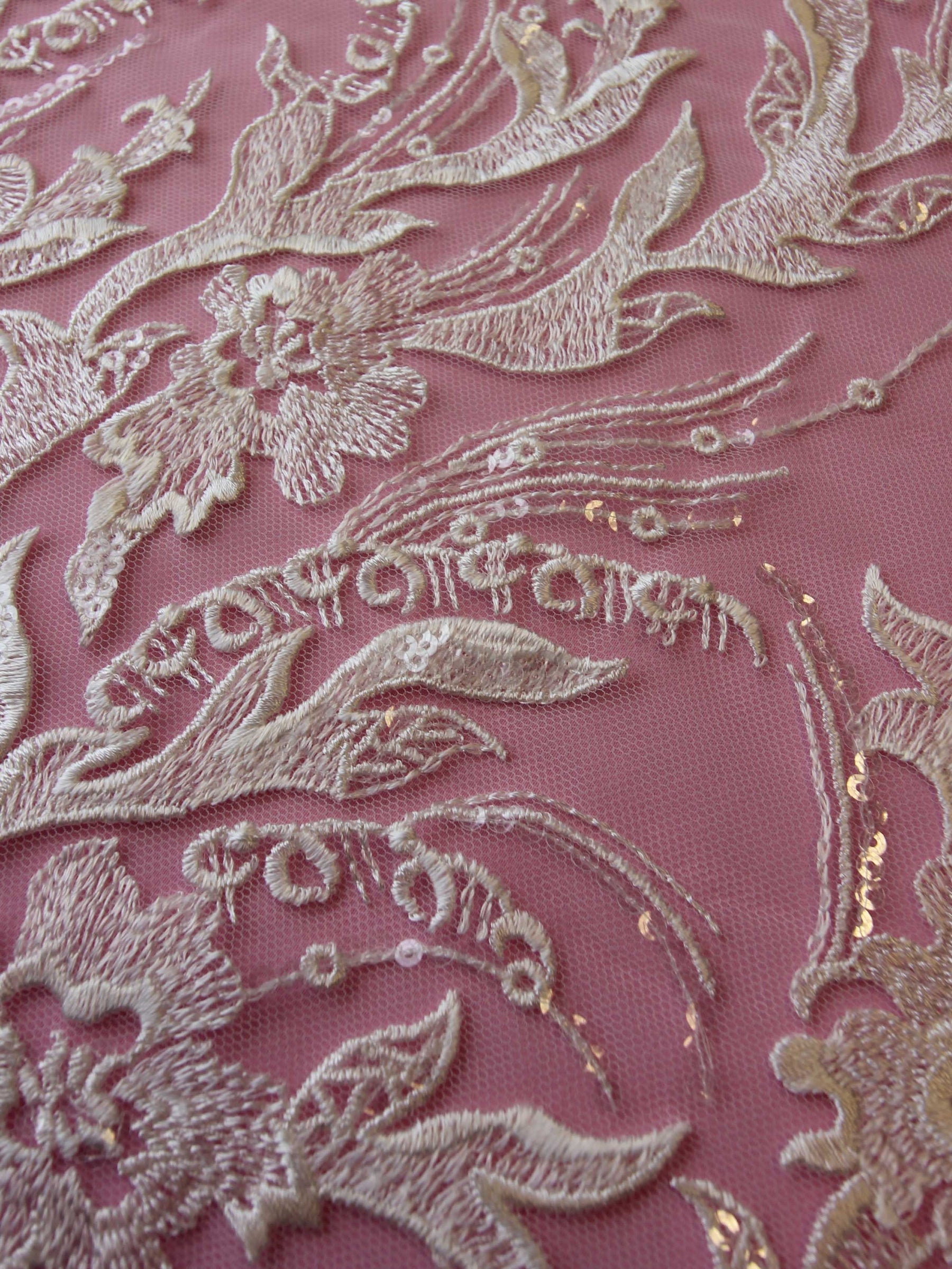 Dentelle Broderie Ivoire - Abrielle