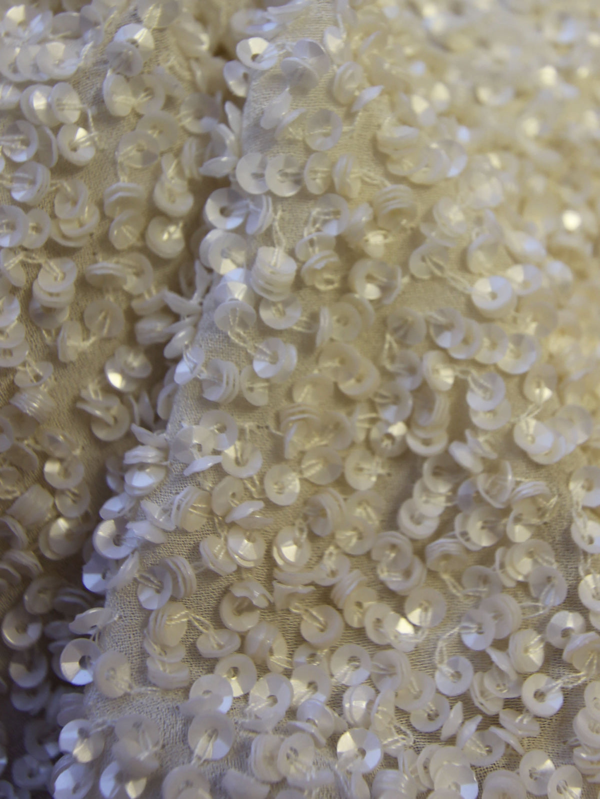 Tissu à sequins ivoire - Babette
