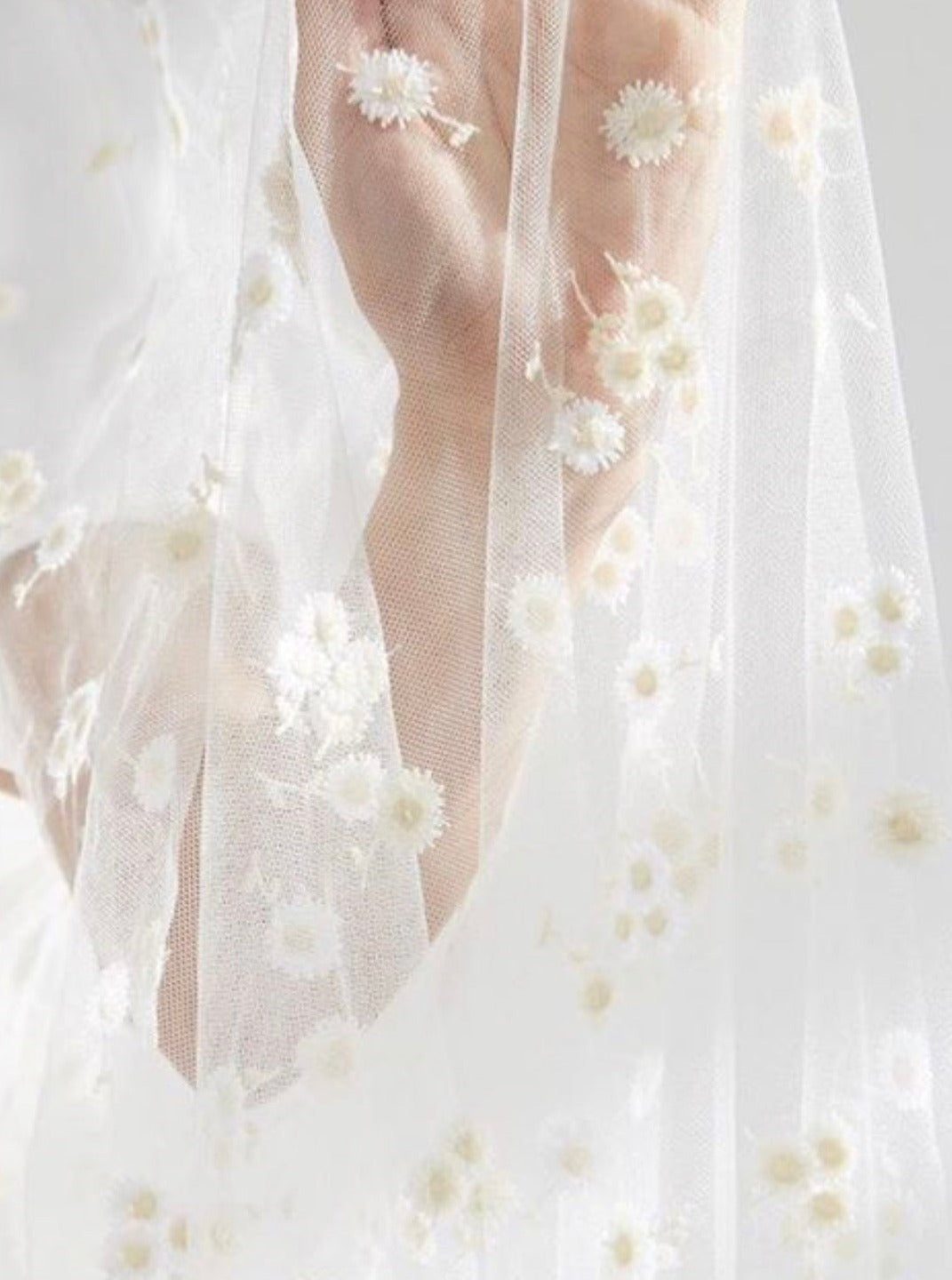 Dentelle brodée ivoire - Lyall