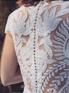 Dentelle perlée à la main ivoire - Jaxton