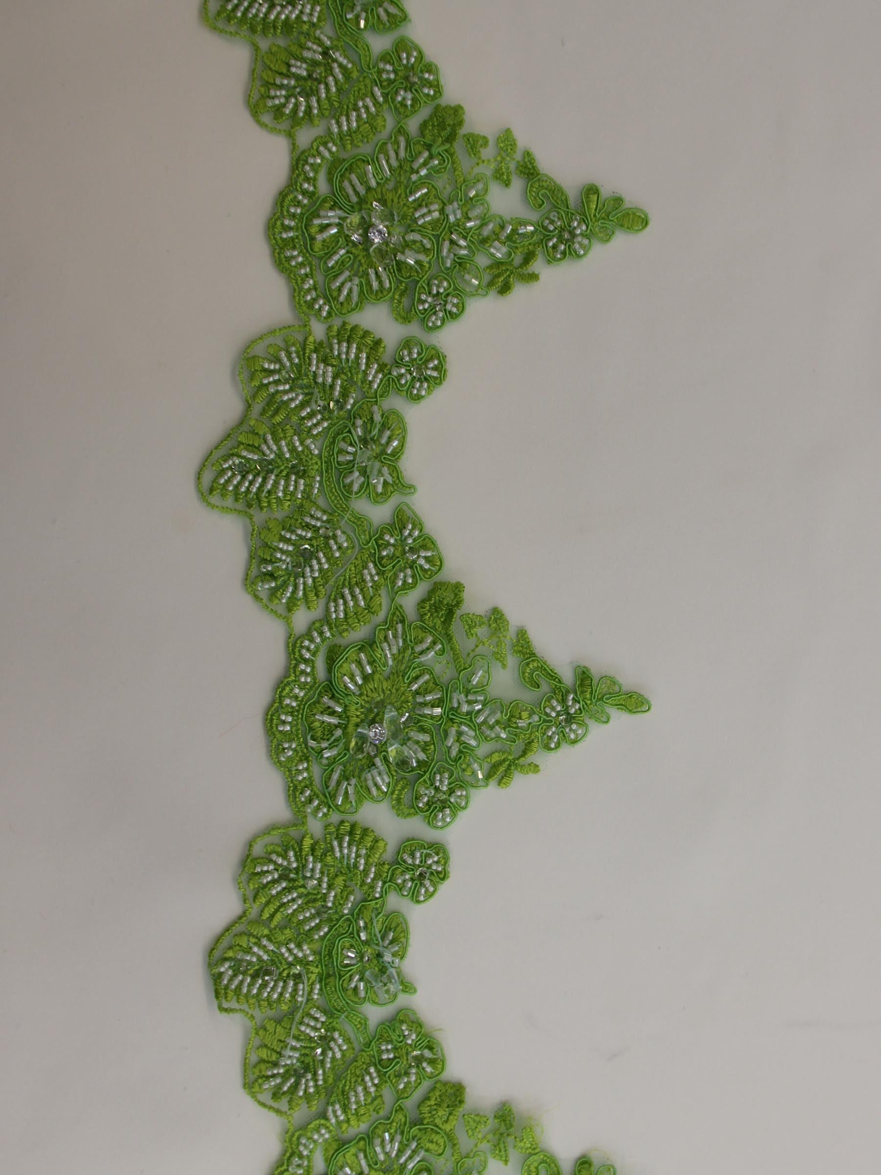 Bordure de dentelle verte tropicale - Chelsea