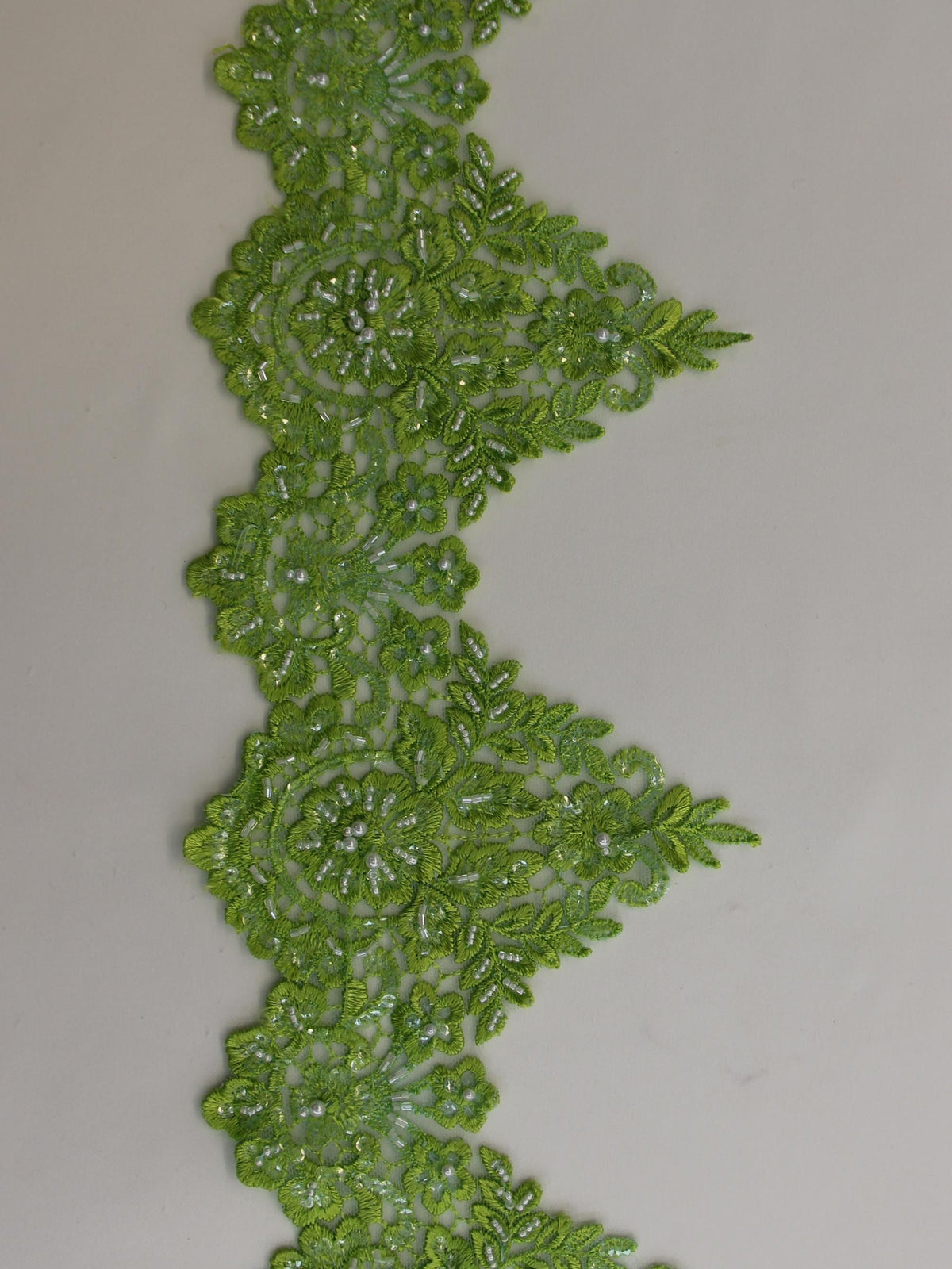 Bordure en dentelle verte citron - Hazel.