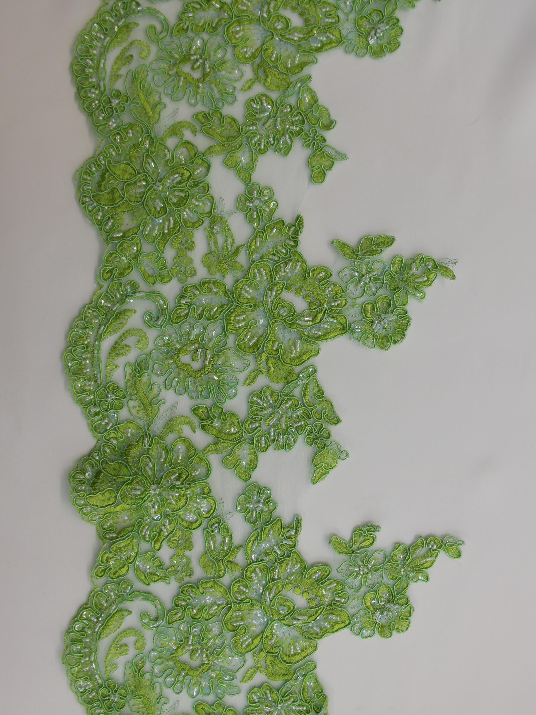 Bordure de dentelle verte tropicale - Victoria