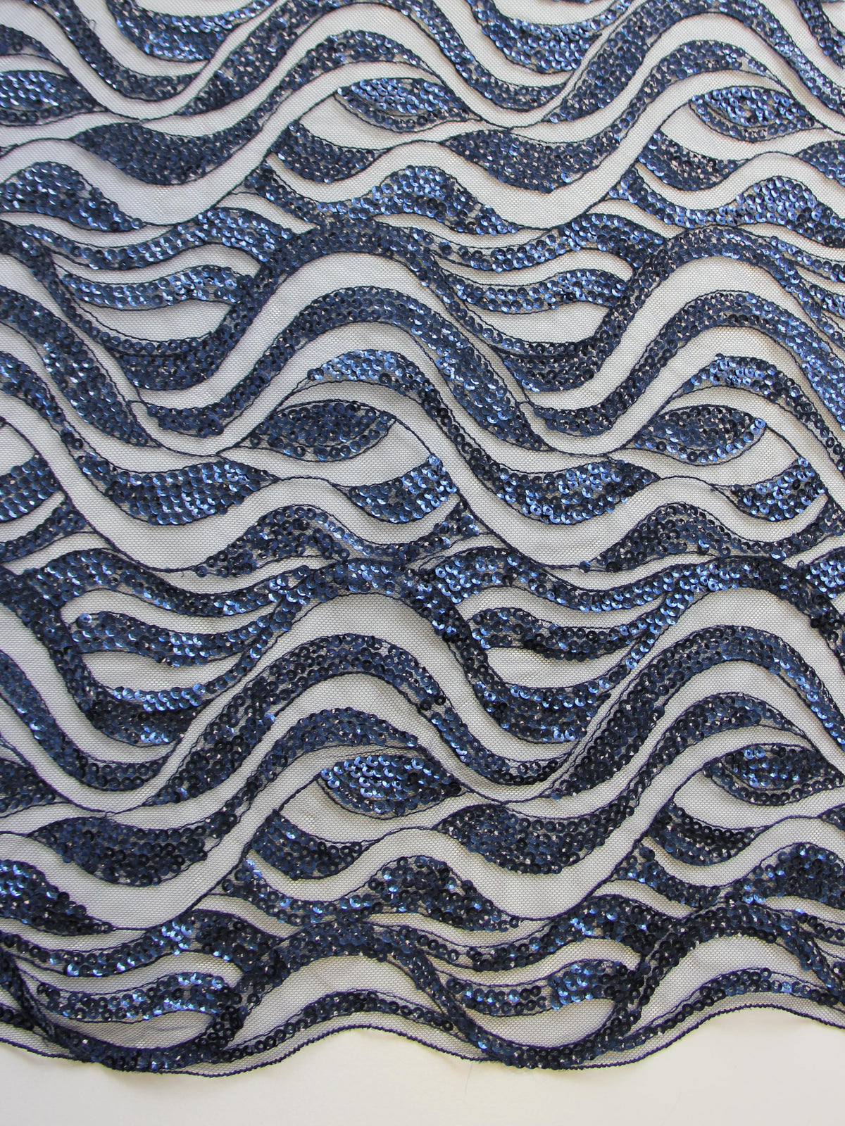 Dentelle Paillettes Bleu Marine - Cerys