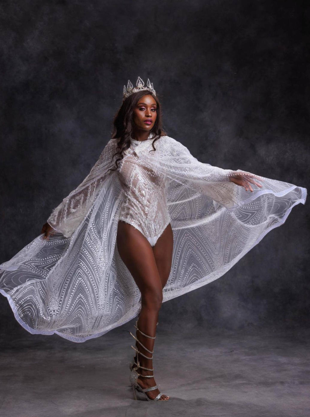 Dentelle pailletée ivoire - Nirvana