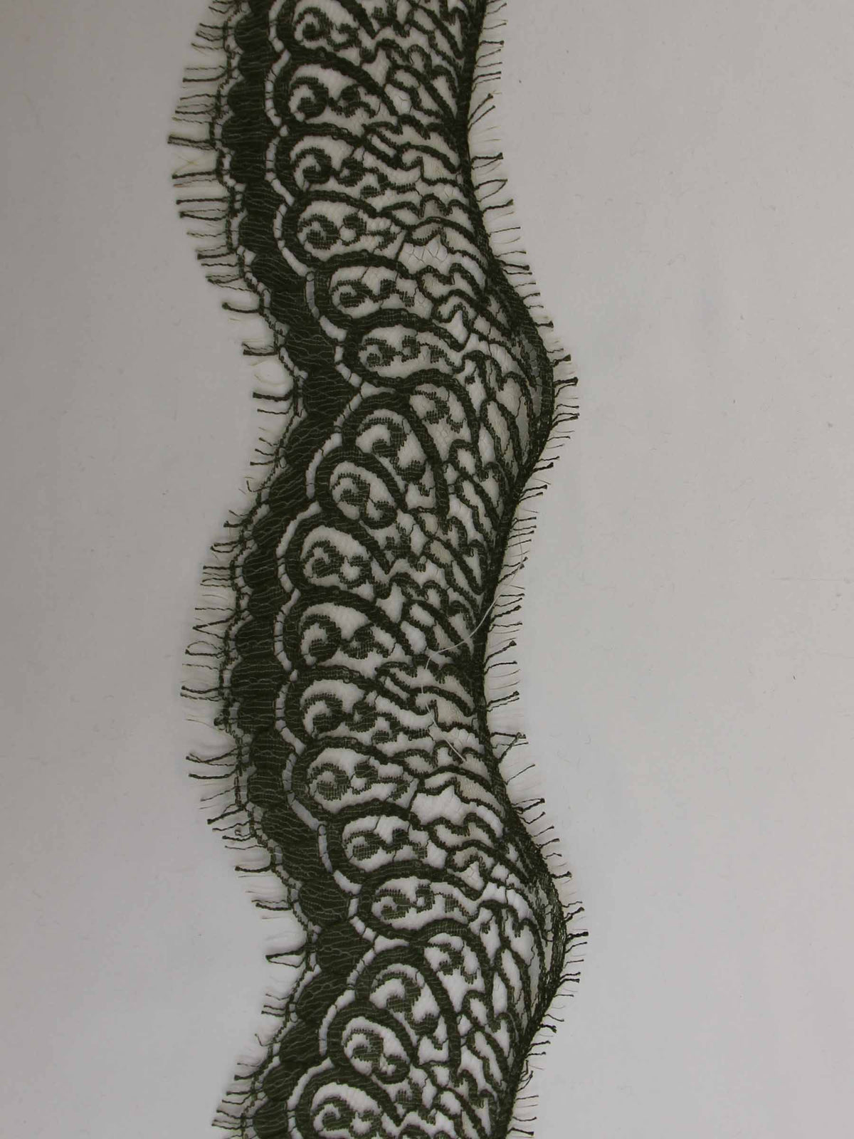 Bordure en dentelle verte olive - Felicity.