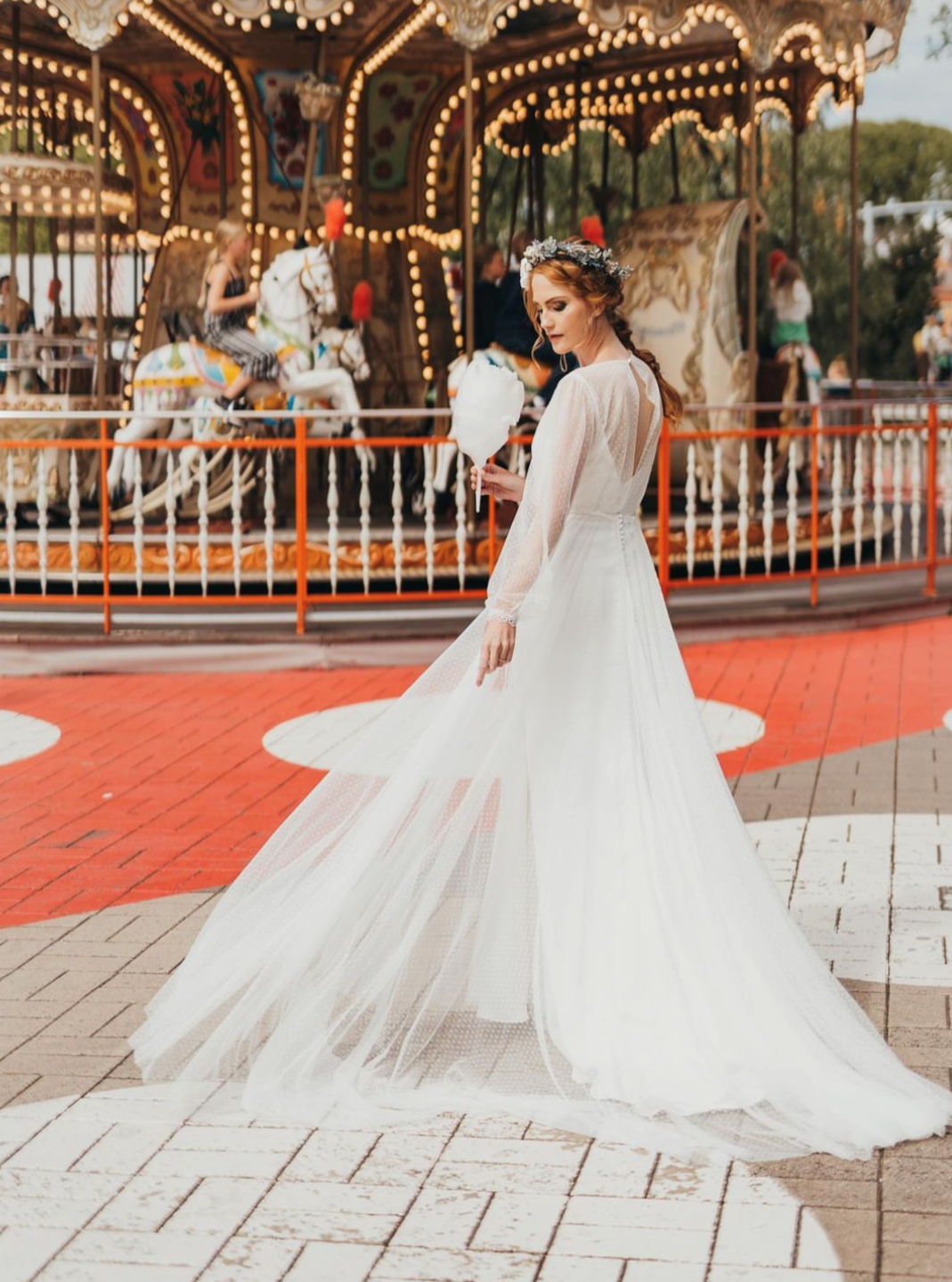 Tulle extensible ivoire - Opulence