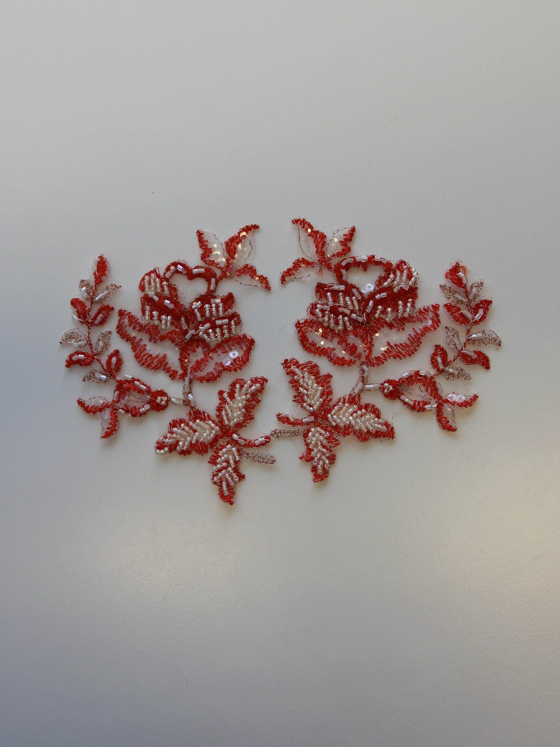 Appliques en dentelle orange - Chloe.