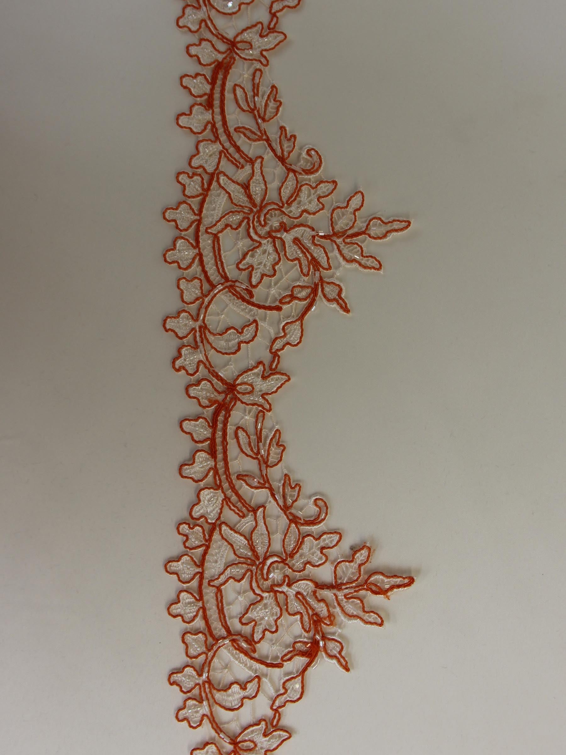 Bordure en dentelle orange - Martina.