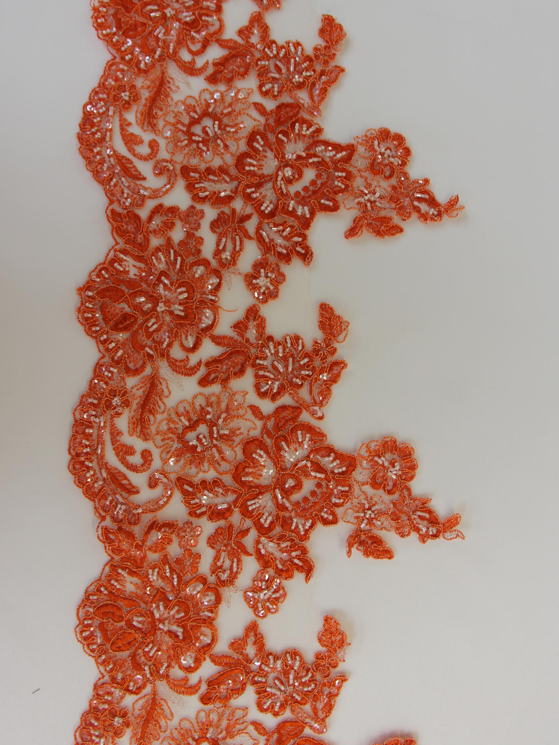 Bordure de dentelle orange fraîche - Victoria