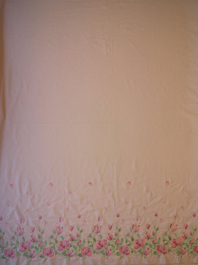 Tissu rose brodé - Fabrizia