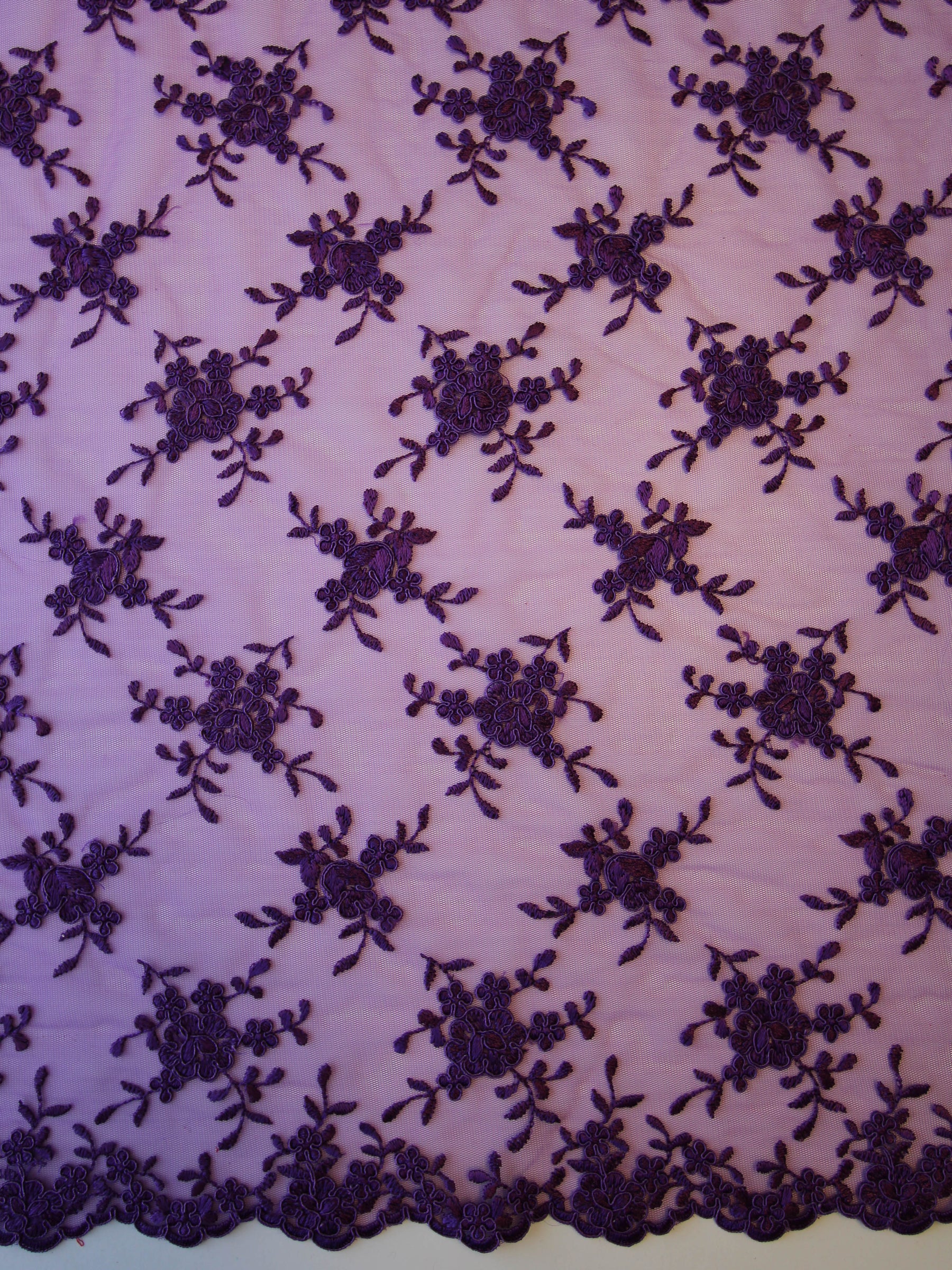 Dentelle Cordonnée Violet - Géraldine