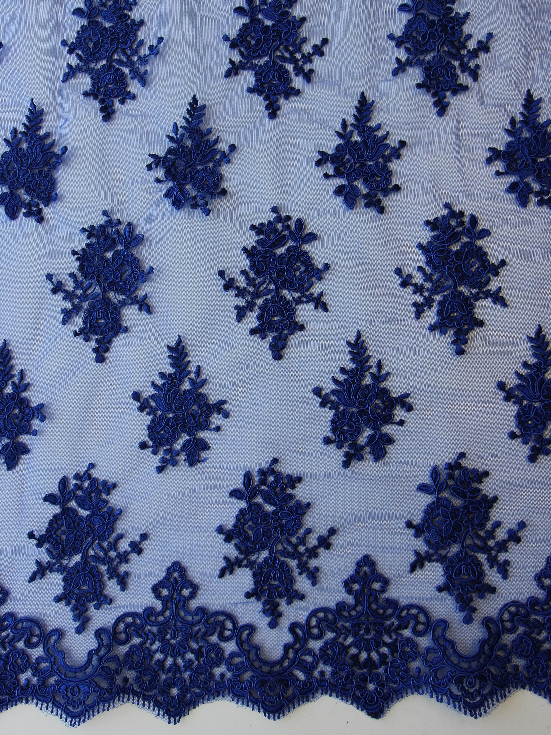 Dentelle Cordonnée Bleu Royal - Janis
