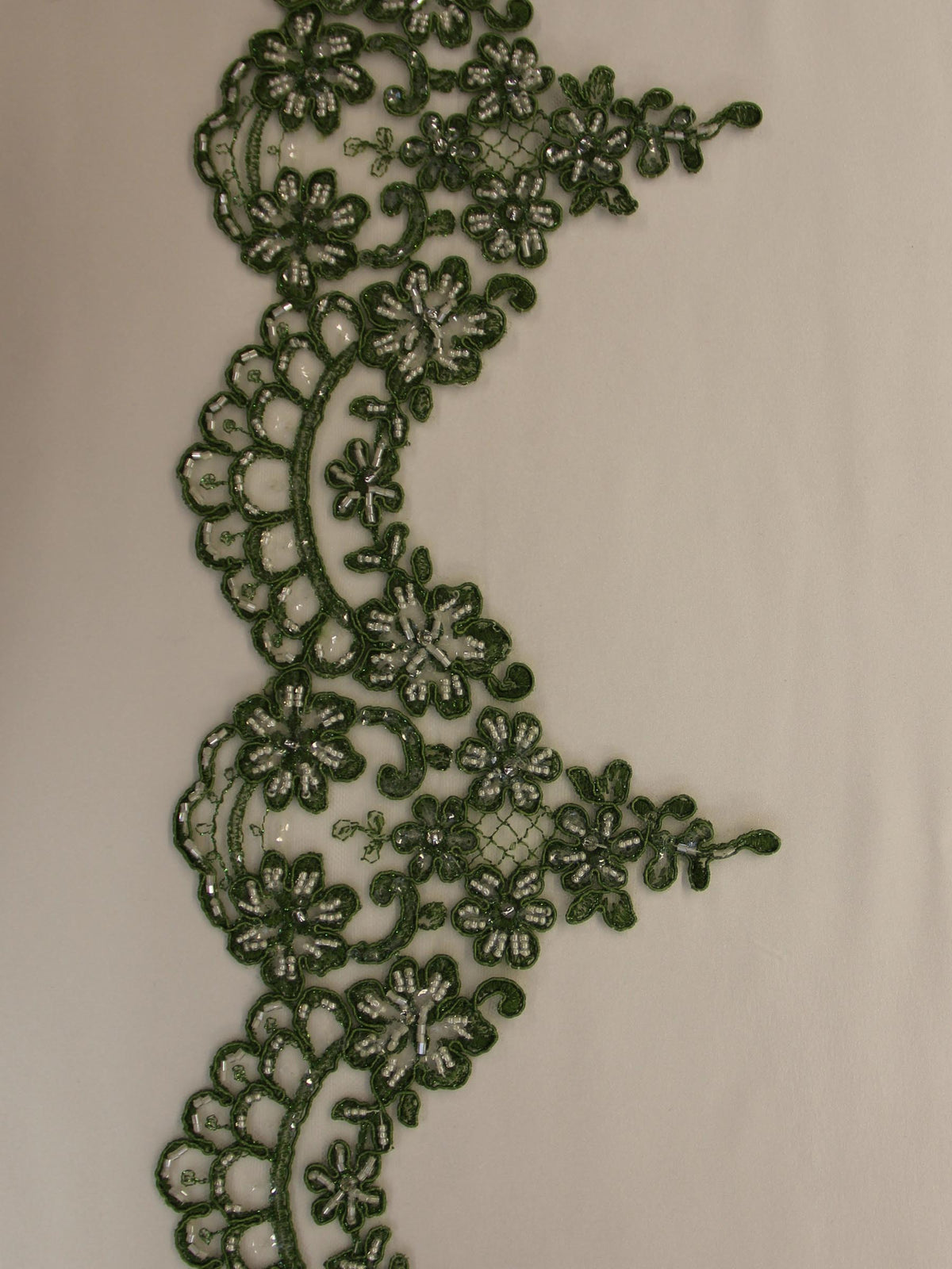 Bordure de dentelle vert émeraude - Alexandra