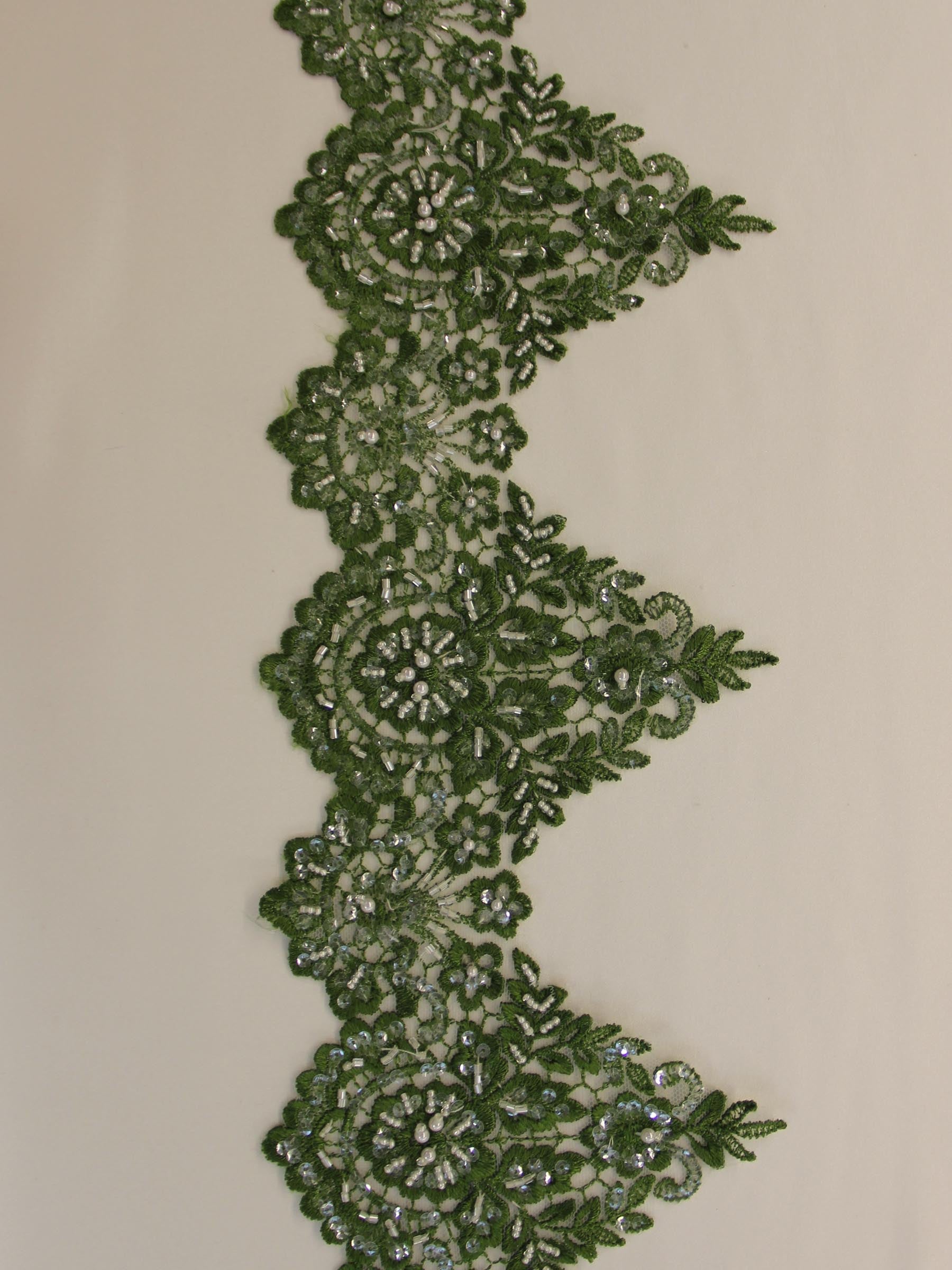 Bordure en dentelle vert sauge – Hazel
