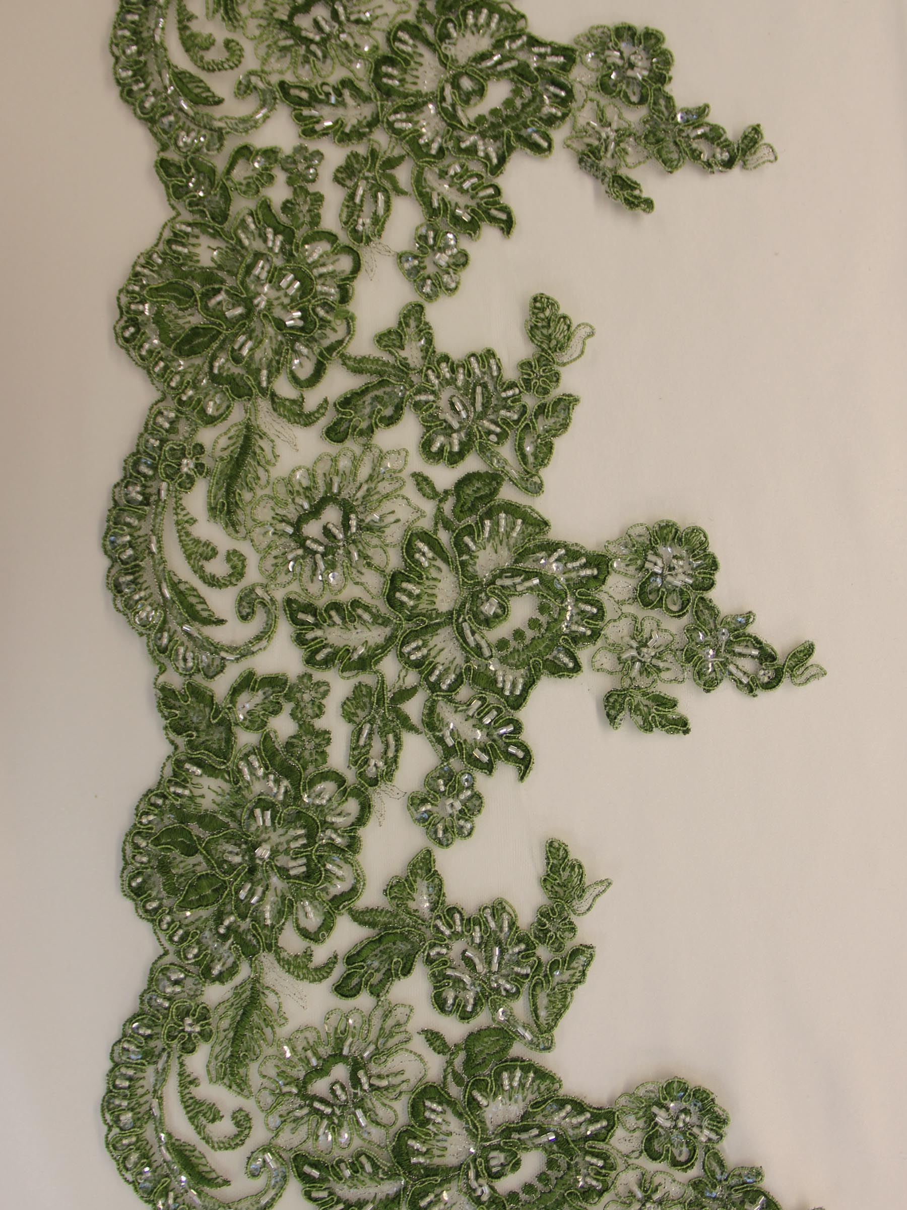Bordure de dentelle vert émeraude - Victoria