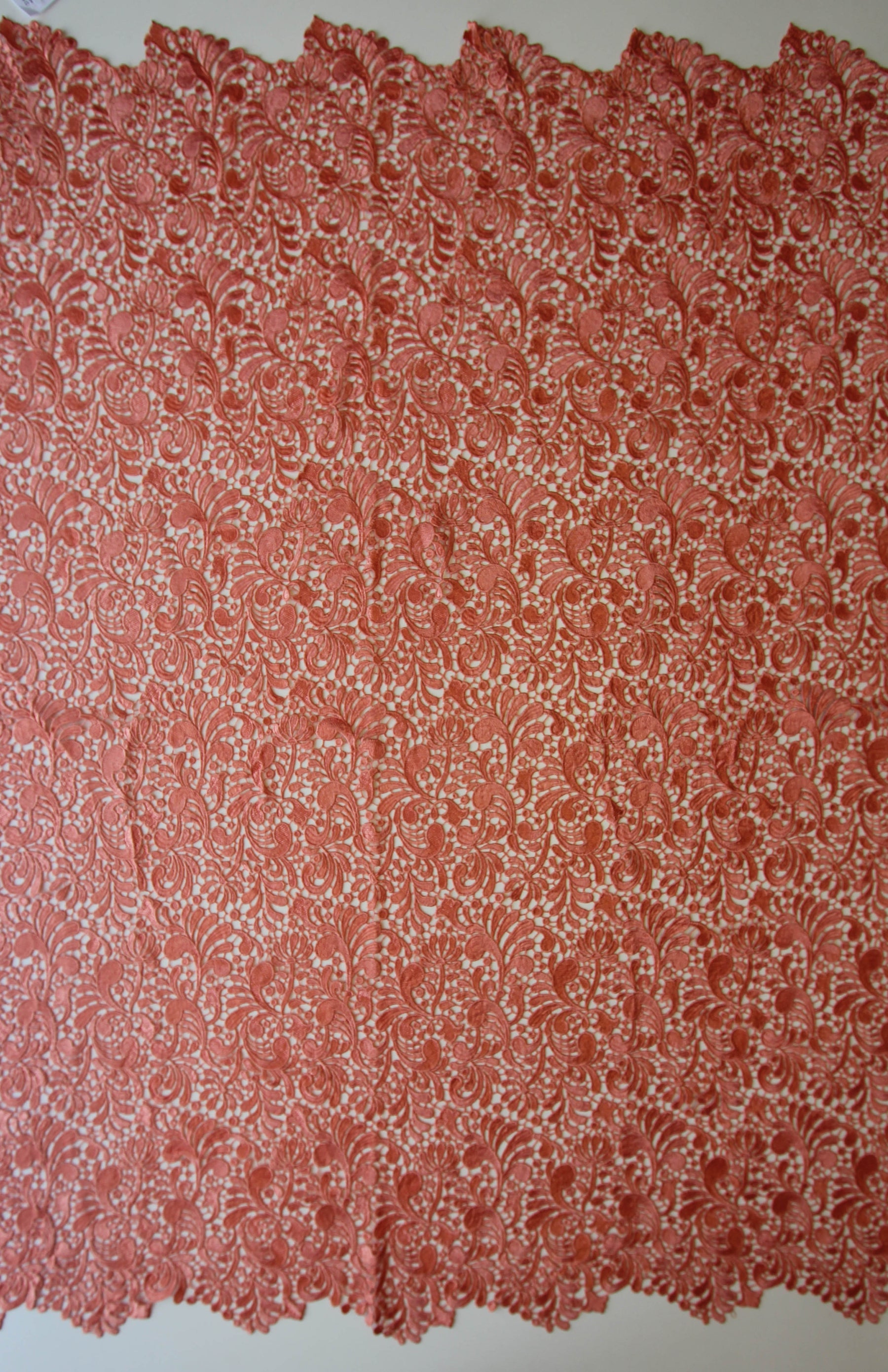 Dentelle Guipure Rose Saumon - Theresa