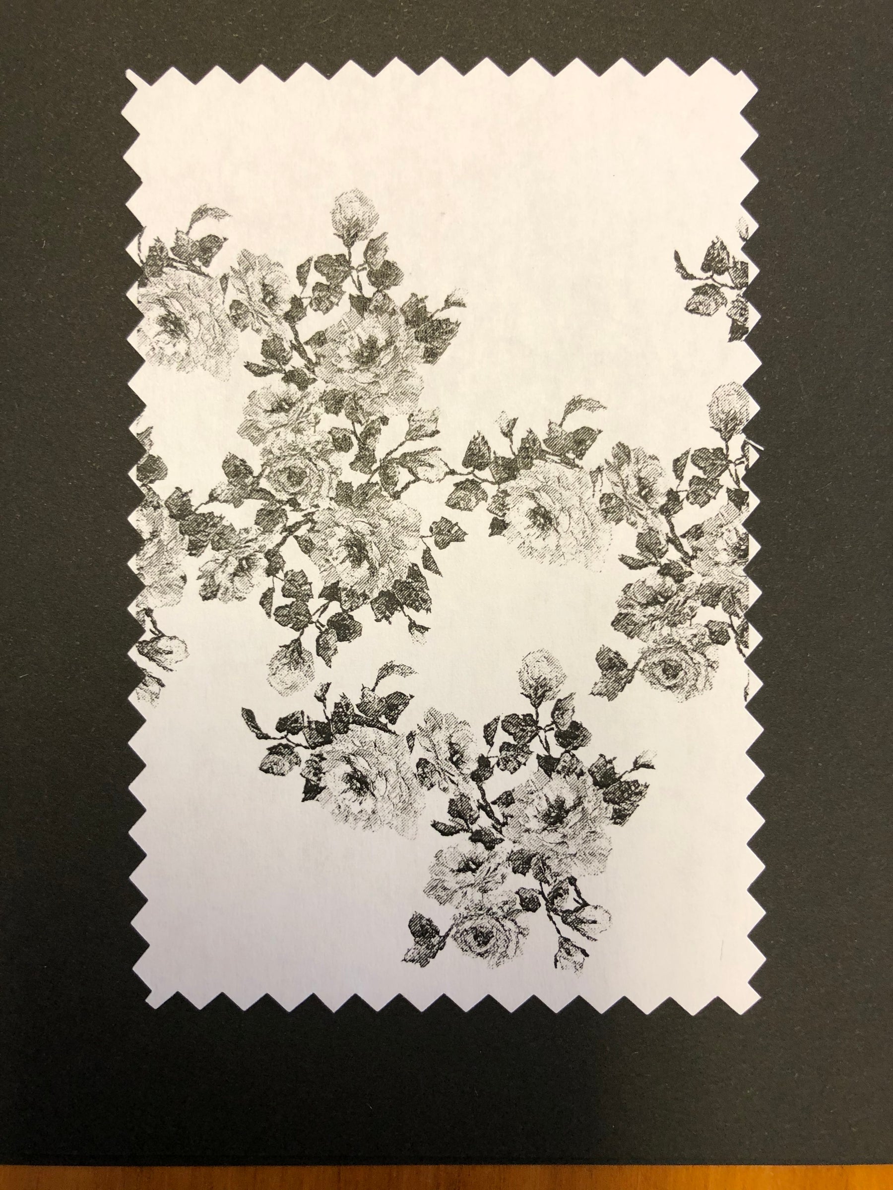 Soie satiné imprimée ivoire - Marcia