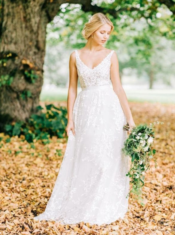 Dentelle Brodée Ivoire - Talia