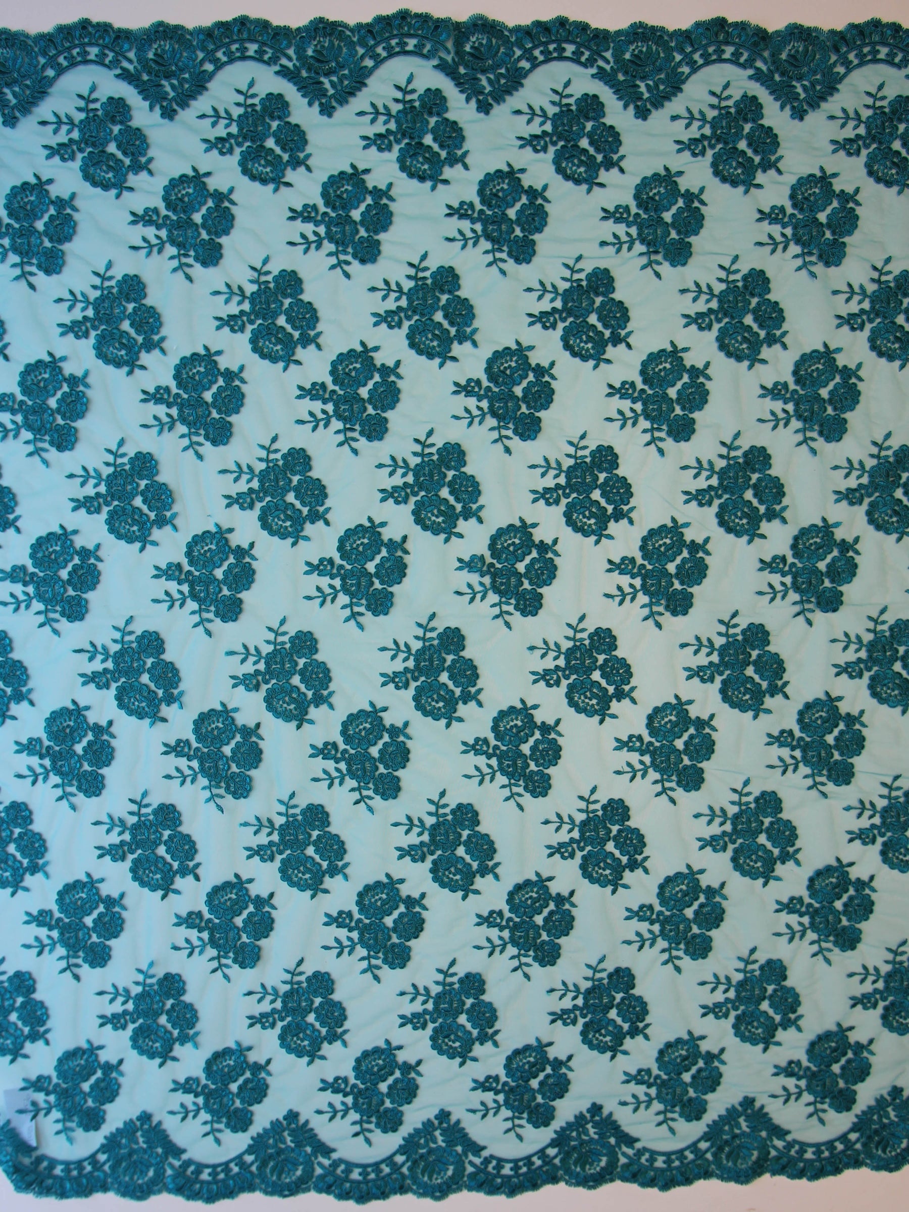 Dentelle torsadée bleu sarcelle - Riaz