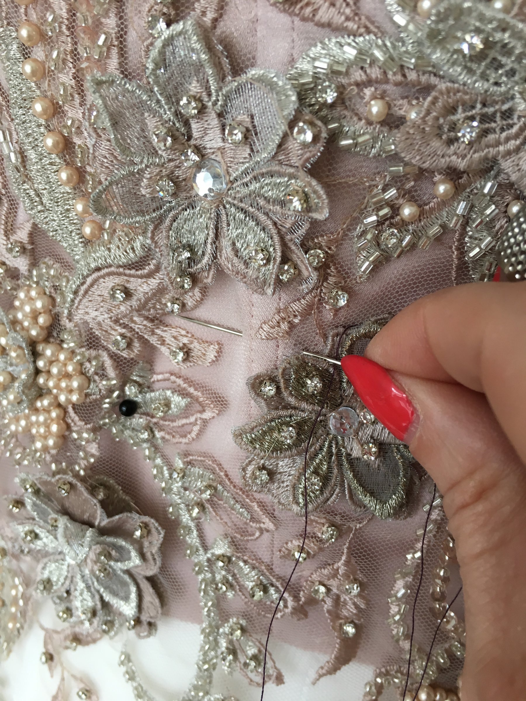 Dentelle Perlée Blush - Renata
