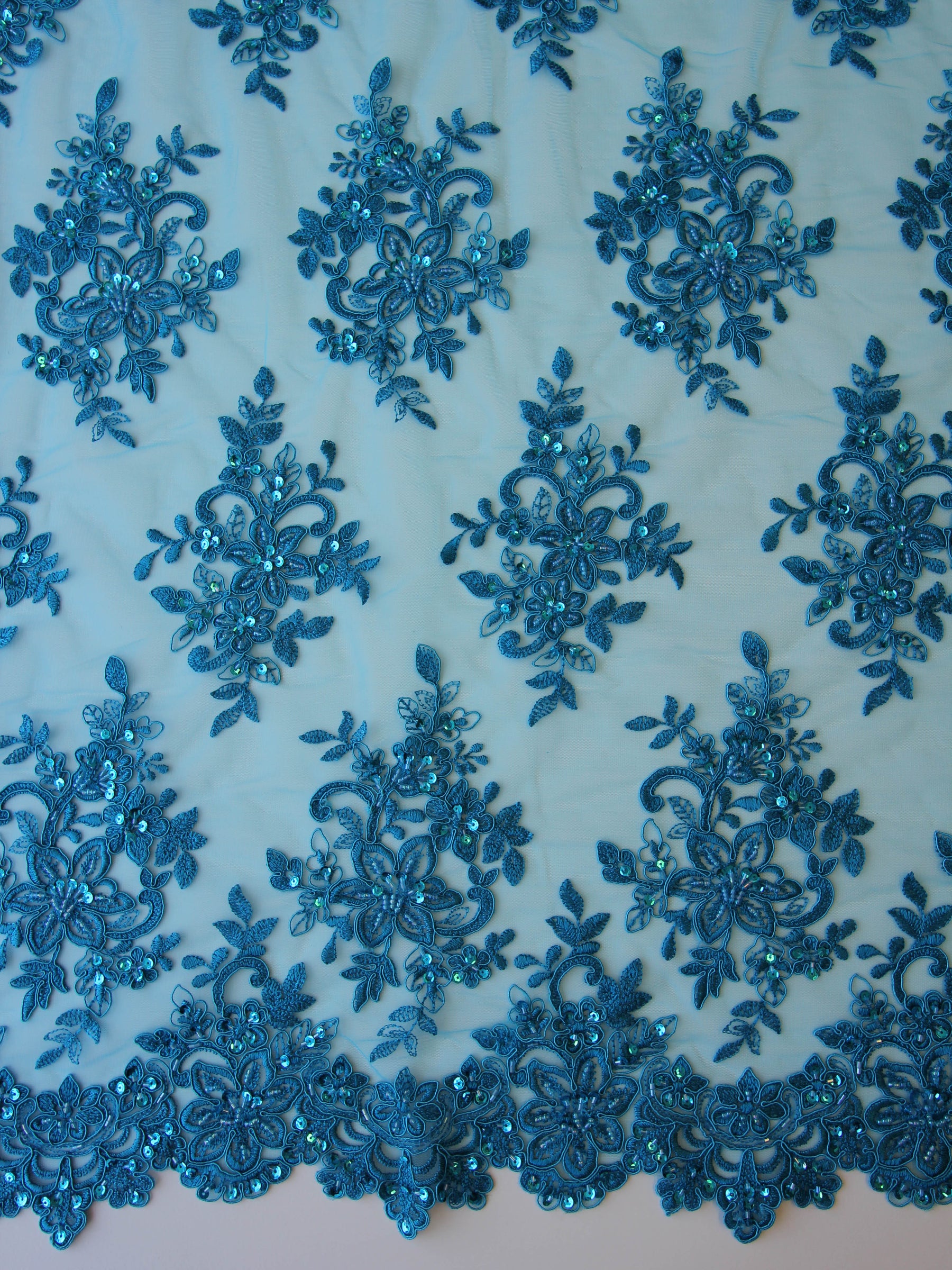 Dentelle Perlée Turquoise - Kady