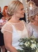 Dentelle pailletée ivoire - Elise