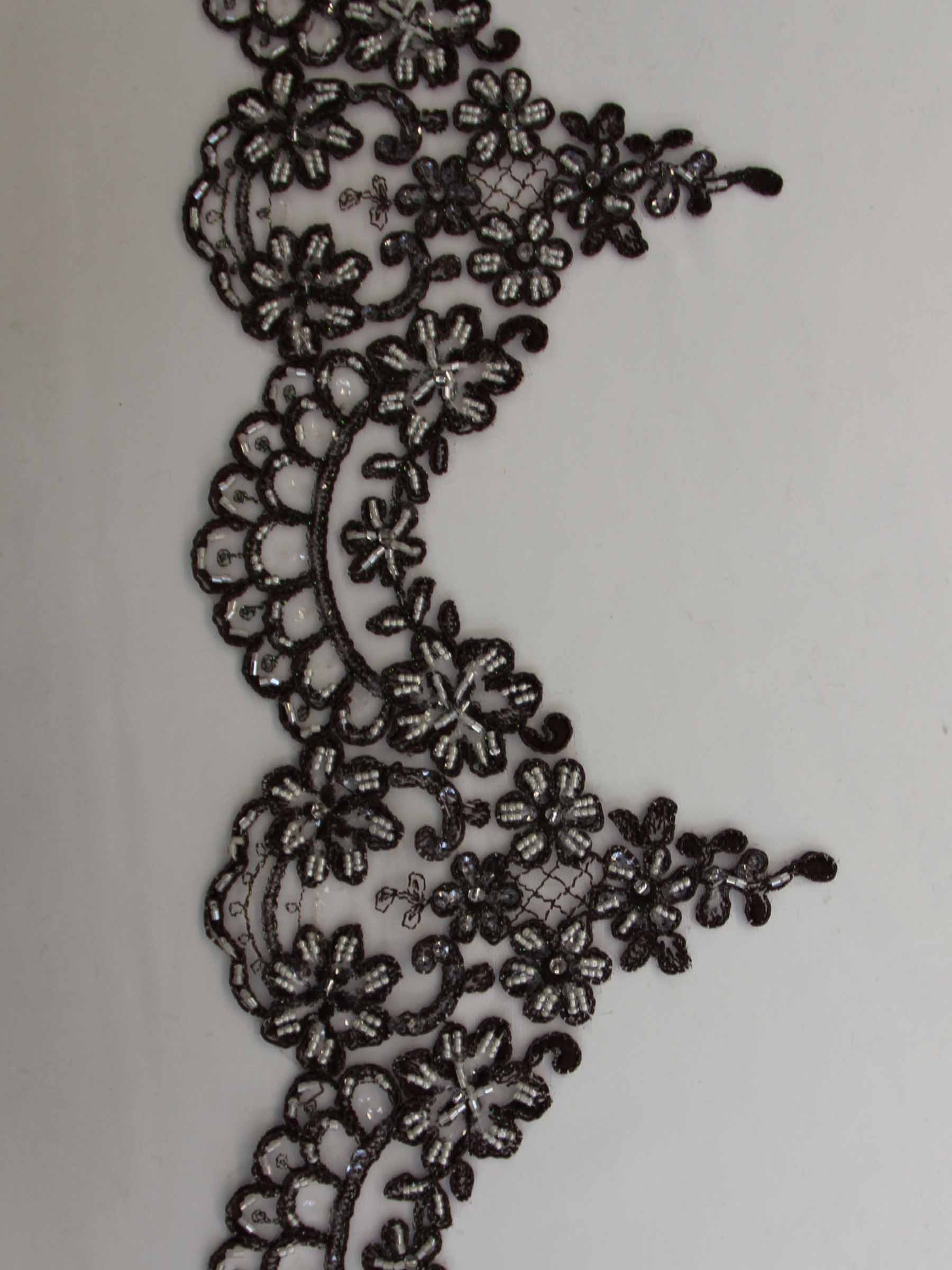 Bordure en dentelle marron espresso - Alexandra