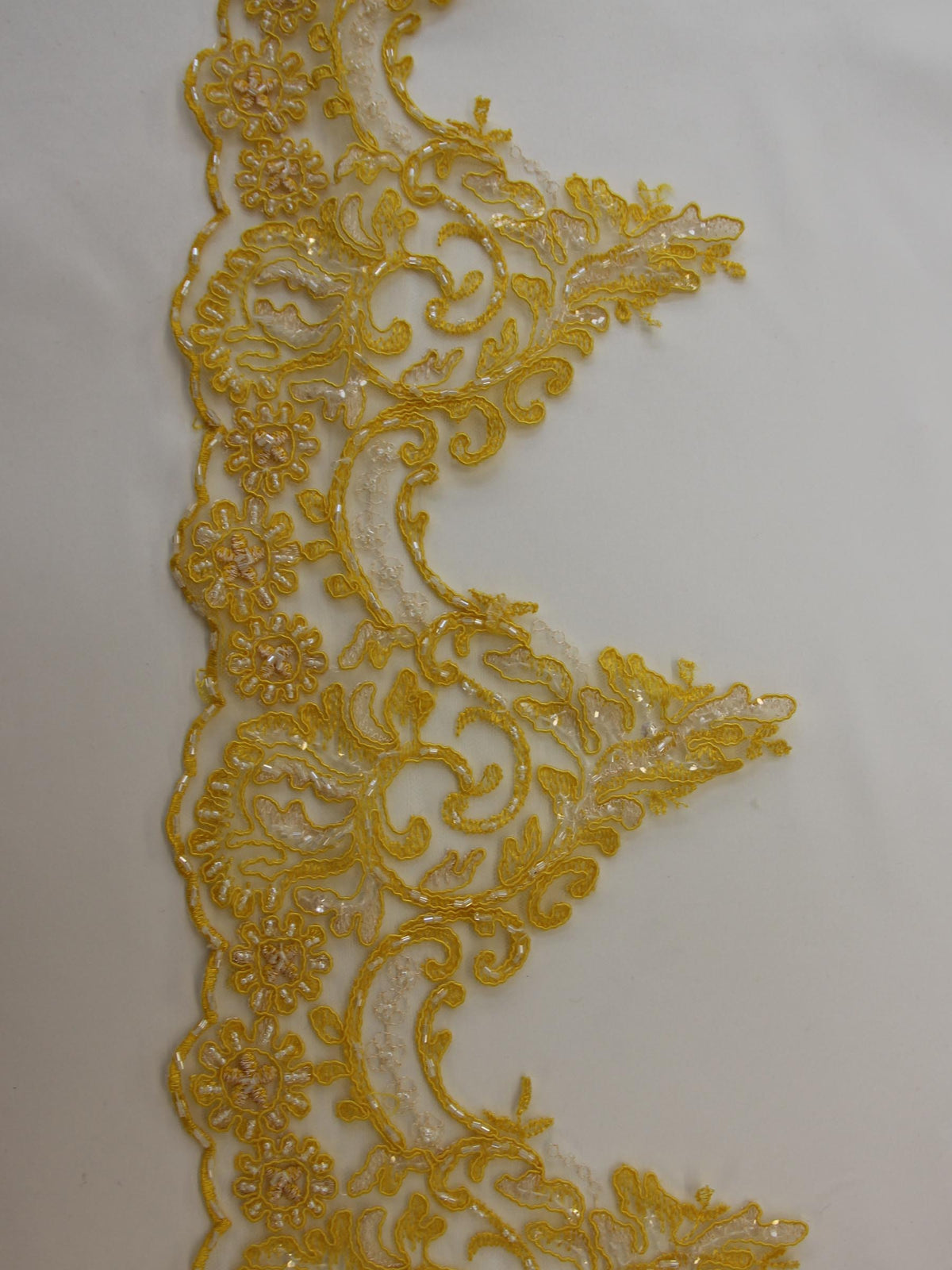Bordure de dentelle jaune tournesol - Jessica