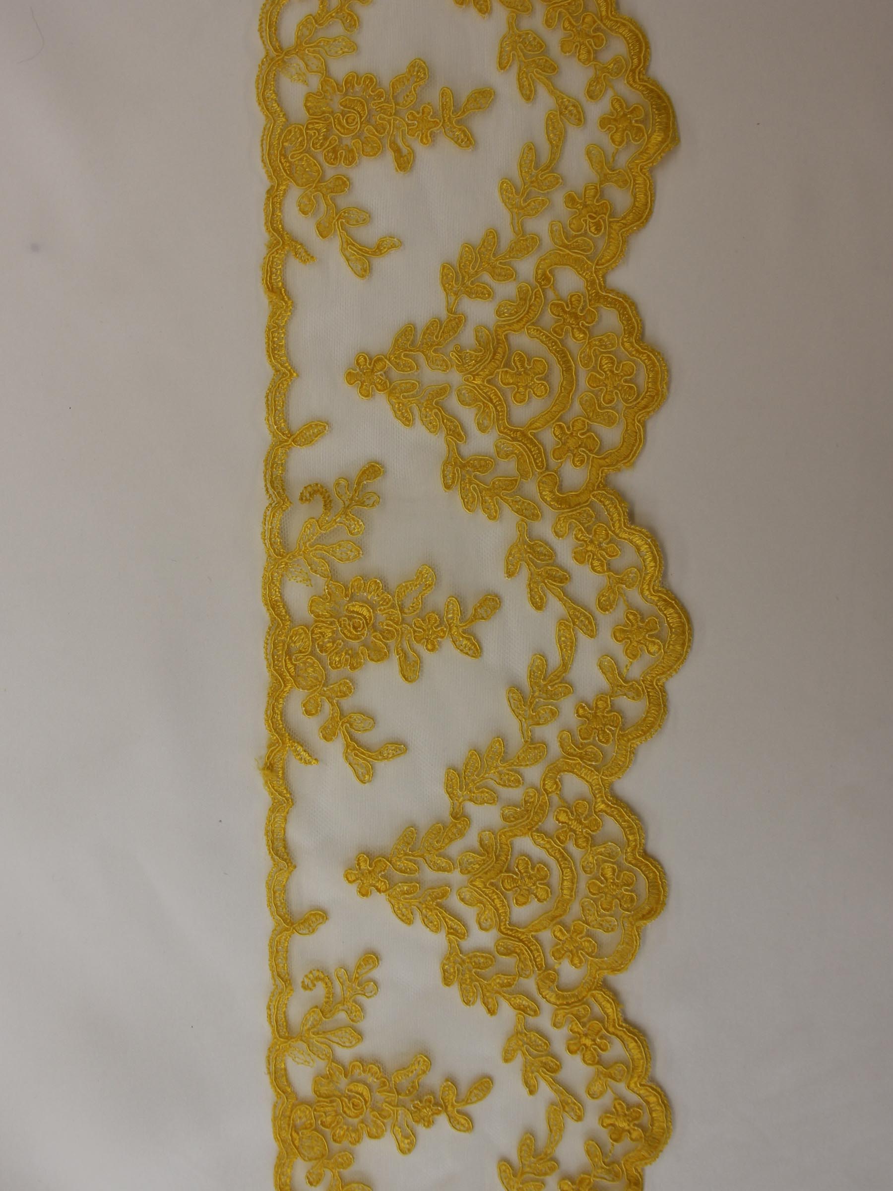 Bordure de dentelle jaune tournesol - Kansas