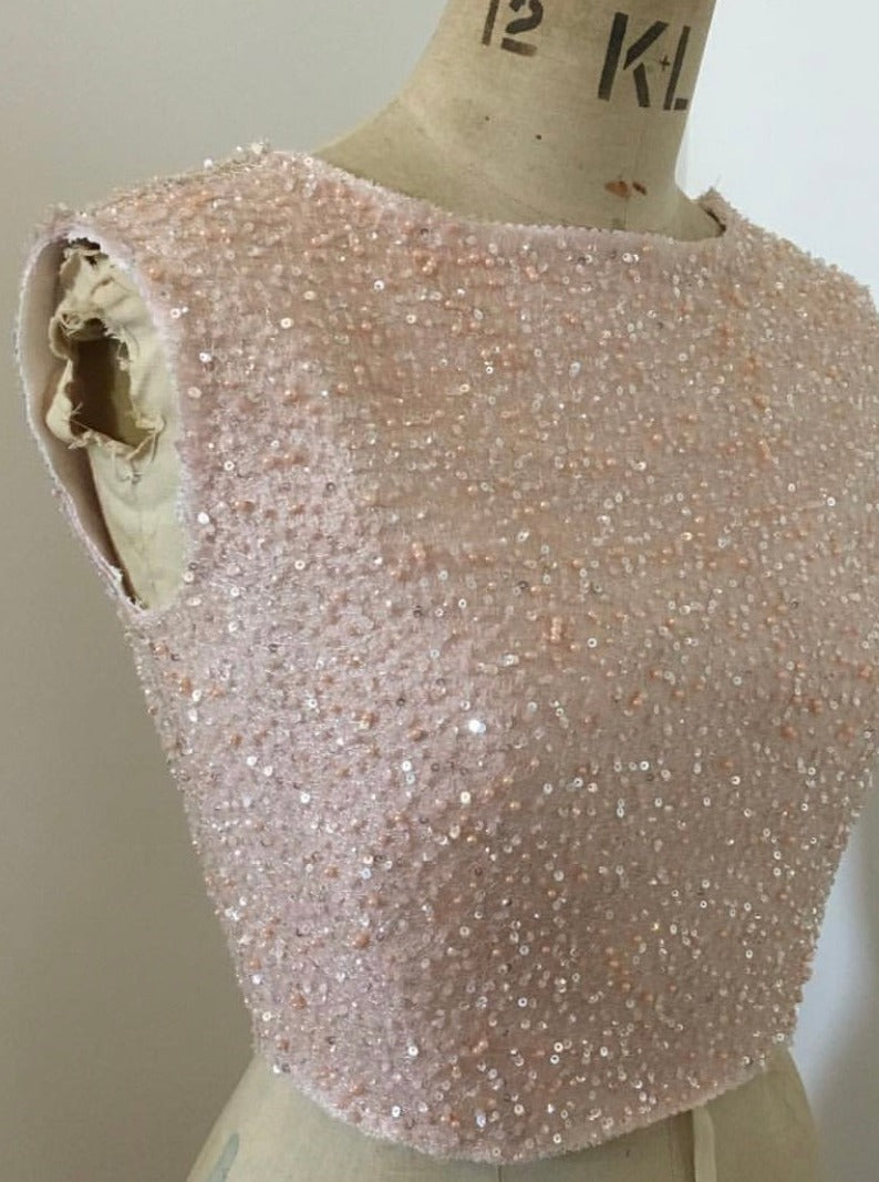 Dentelle à sequins blush - Zion