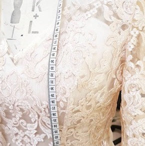 Wedding dress bodice using champagne lace Albany 1