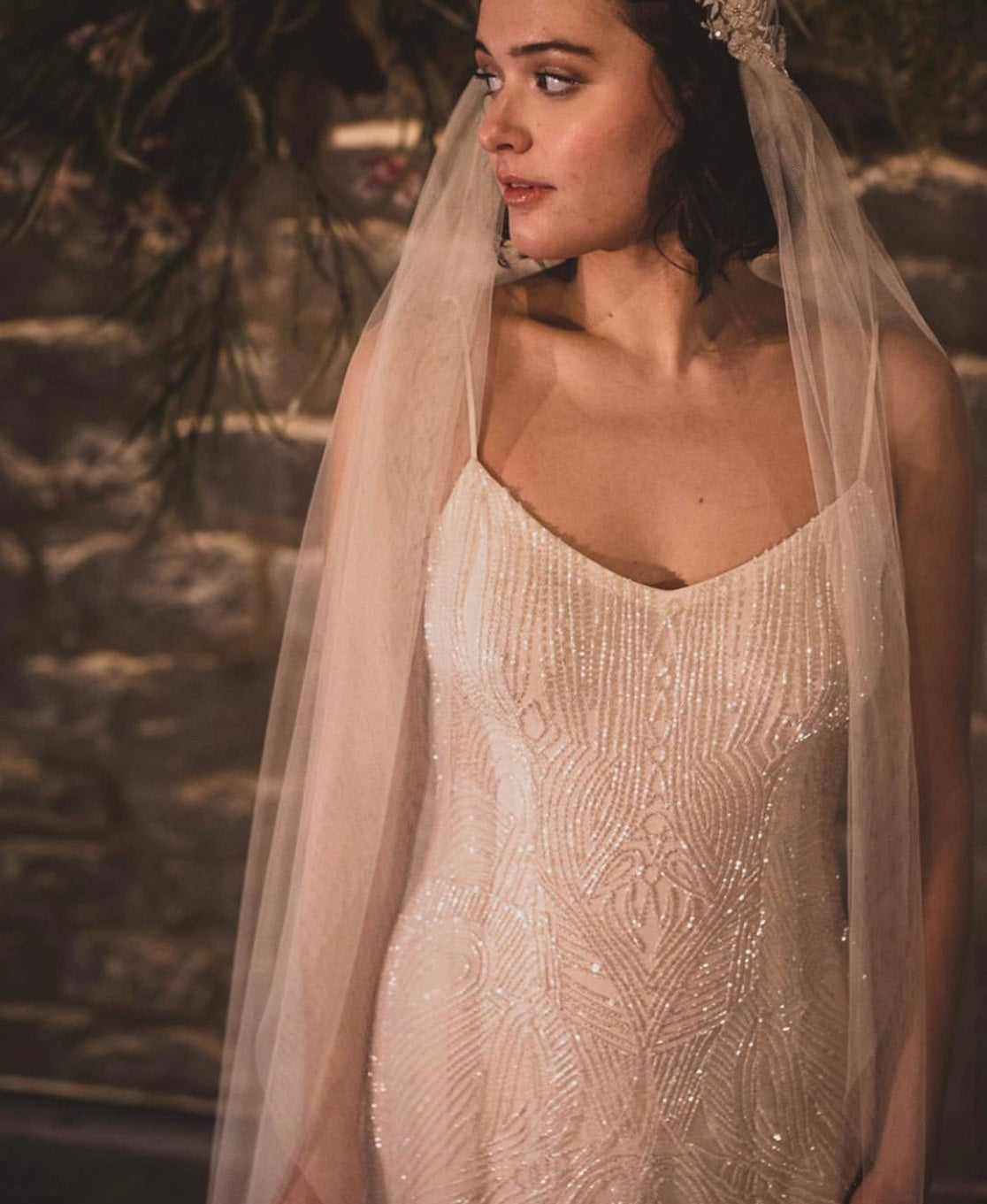 Wedding dress using ivory beaded lace Xander 2