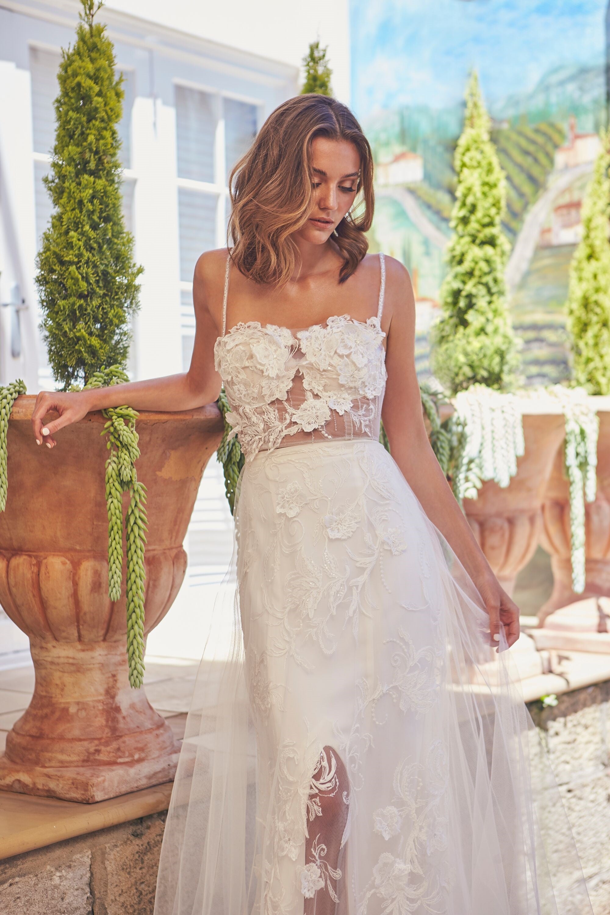 Wedding dress using ivory lace Keegan 7