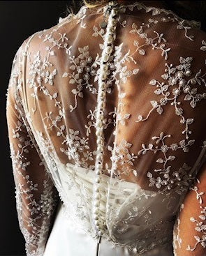 Wedding dress with white beaded lace Fearne 1