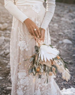 Wedding skirt using ivory lace Bennedetta 1