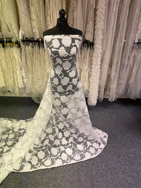 Jacquard ivoire fil coupé - Ensoleillé