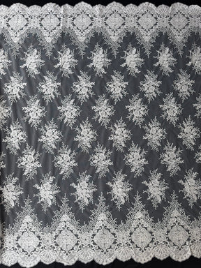 Dentelle brodée de sequins ivoire - EB3034