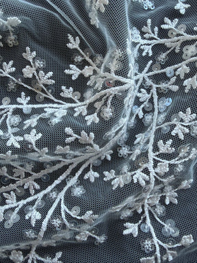 Dentelle à paillettes ivoire - EB3065