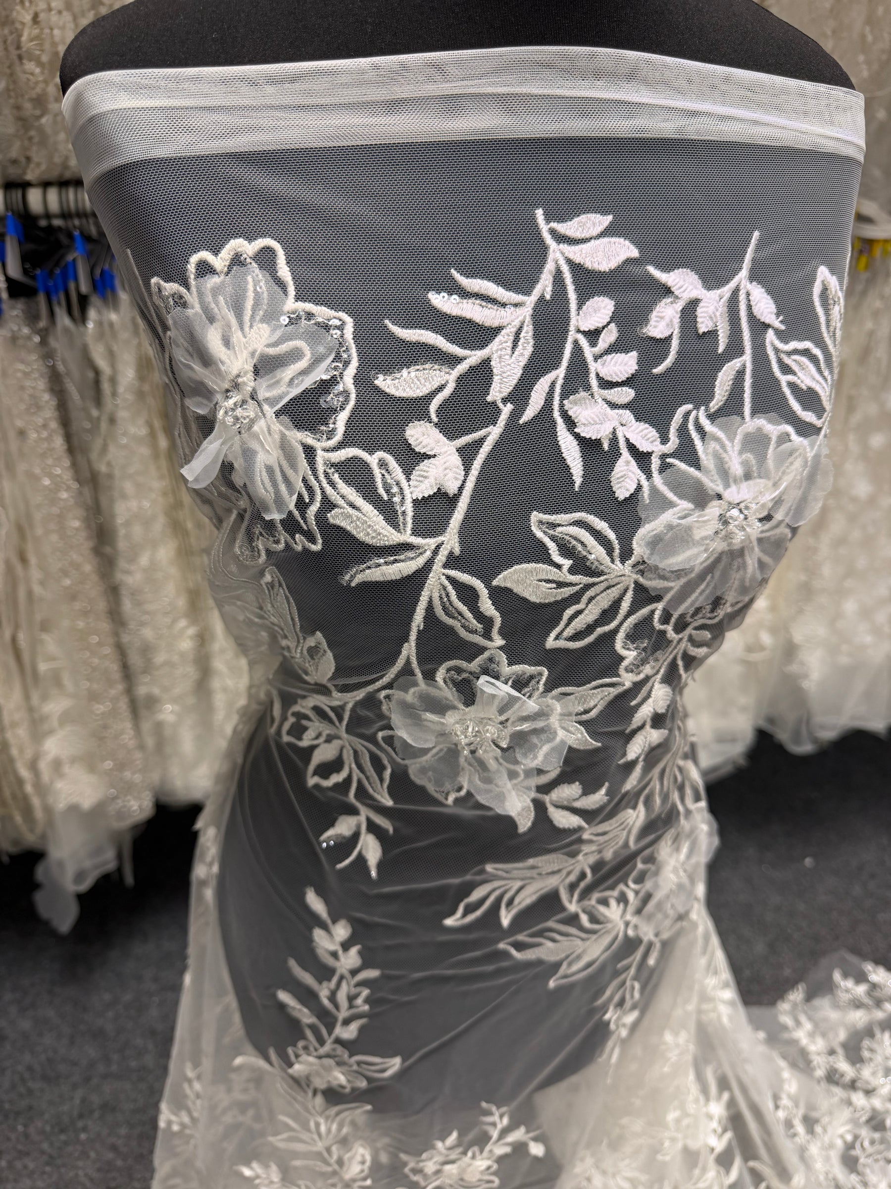 Dentelle Broderie Perles Ivoire - Tamarin