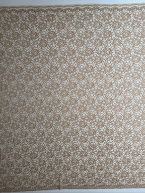 Dentelle stretch beige à côtes - P619