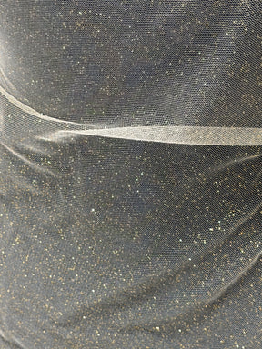 Tulle ivoire à paillettes dorées - P15