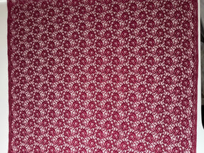 Dentelle extensible cordée lie de vin - P619